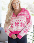 Mila Quarter Zip Collard Sweater