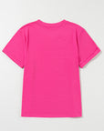 Solid Short Sleeve Crew Neck Tee