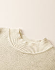 Cheetah Mock Neck Split Hem Sweater
