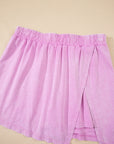 Mineral Wash Tank Top and Lined Split Skirt Set