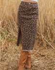 Jadecara Frayed Midi Skirt