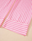 Stripe Bow Tie Top and Pants Pajama Set