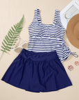 Colorblock Tankini Top and Skort Swim Set