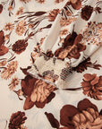 Floral Smocked Long Sleeve Buttoned Shirt