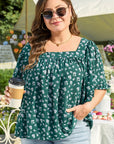 Adelynn Square Ruffled Trim PLUS Blouse