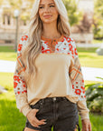 Azari Plaid Patchwork Casual Top