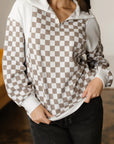Rosalia Ribbed Patchwork Loose Sweatshirt