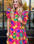 Amaia Ruffle Sleeve Shift Dress