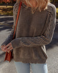 Aria Knit Sleeve Casual Sweater