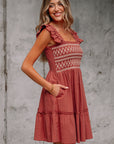 Aurelia Trim Sleeveless Mini Dress