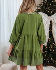 Patara Sleeve Tiered Mini Dress