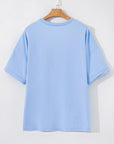 Solid Short Sleeve Hi Low Hem T-Shirt