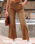 Courtney Cropped High Rise Wide Leg Jeans