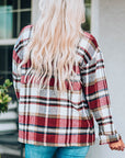 Keily Plaid Pocketed Shacket
