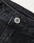 Denim Patch Pocket Wide Leg Jeans