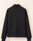 Saige Half Zipper Collared Sweatshirt