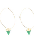 Delphi Green Agate Charm Earrings