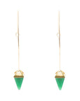 Delphi Green Agate Charm Earrings