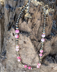 Sterling Silver Desert Rose Beaded Necklace