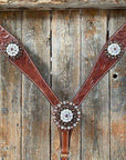Medium Oil Floral Pearl Browband/Breastcollar Tack Set