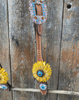 One Ear & Breastcollar -Yellow Daisy