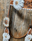 Whipstitch Headstall -Golden & Daisy