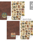Vintage Cowboy Set of 4 Kitchen Dish Towels Made in America