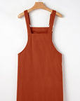 Alexis Front Pockets Corduroy Overall Dress.