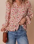 Carter Notched Puff Sleeve Blouse