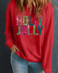 Junora Jolly Printing Christmas Pullover