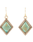Diamond Days Blue Turquoise and Golden Earrings