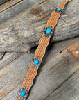 DC77 - Light Oil Southwest Dog Collar 12"-22" W204L