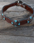 DC25 - Medium Oil Leather Dog Collar 18" to 22" W104L