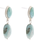 Dolce Blue Larimar and Sterling Silver Drop Earrings