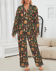 Baha Ranch Colores De Mexico - Mexican Culture Satin Pajamas