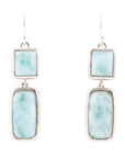Drops of Blue Larimar Sterling Silver Earrings