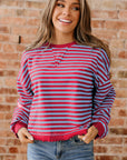 Zuri Ribbed Trim Oversize Sweatshirt