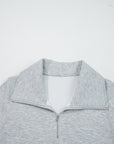 Solid Quarter-Zip Top and Drawstring Pants Set