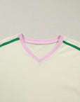Colorblock Ribbed V-Neck & Skort Athleisure Set