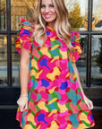 Amaia Ruffle Sleeve Shift Dress