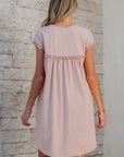 Kennedi Frilled Trim Loose Fit Mini Dress
