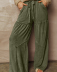 Paisley Leg Patchwork Drawstring Pants