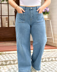 Adelyn Textured Wide Leg PLUS Jeans