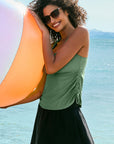 Colorblock Tankini Top and Skort Swim Set