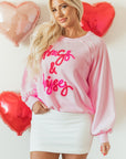 Emery Embroidered Raglan Sleeve Sweatshirt