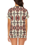 Southwestern Aztec Pajama Top Short Set