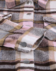 Plaid Pocketed Button Front Shacket