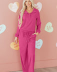 Danna Half Pullover Drawstring Pants Set
