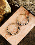 Lettie Plated Detail Hoop Earrings