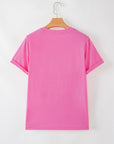 Solid Short Sleeve Crew Neck Tee
